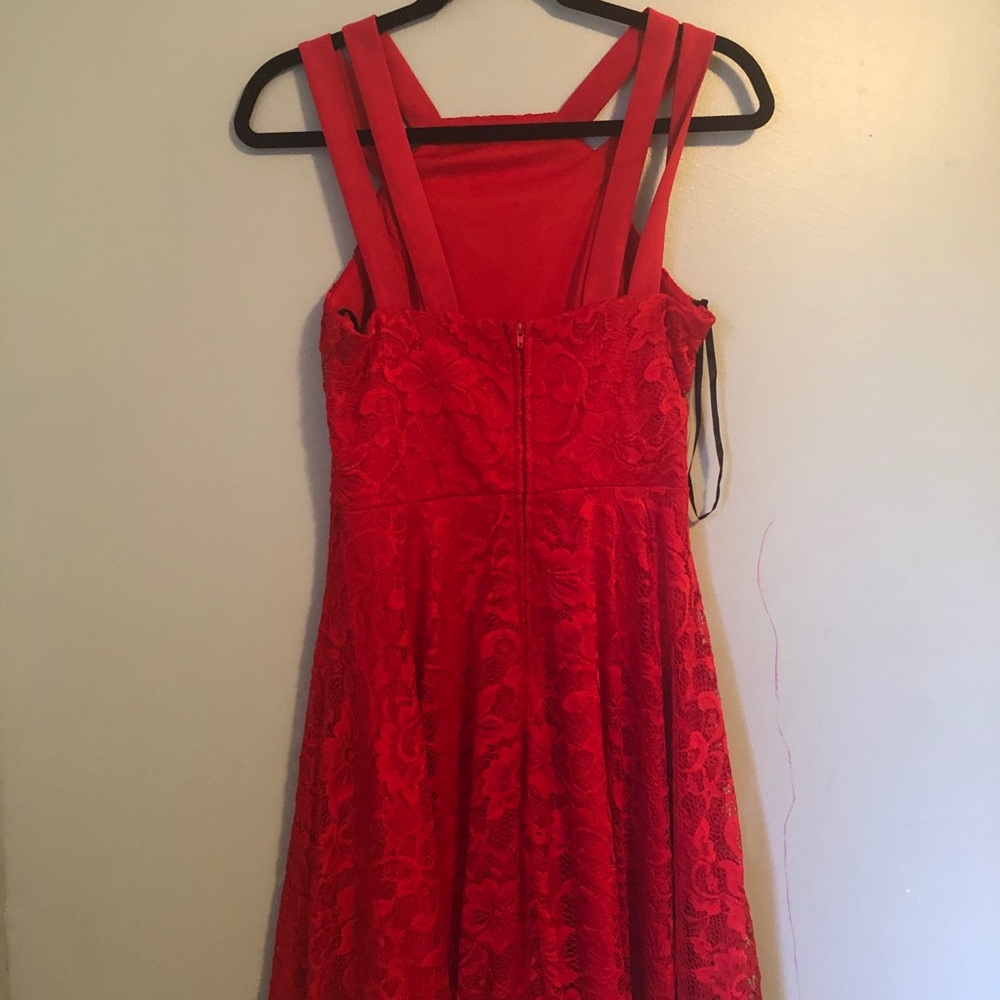 Red Lace Party Dress